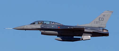 General Dynamics F-16D Block 30H Fighting Falcon 87-0377 of the 412th Test Wing, Edwards Air Force Base, October 23, 2008